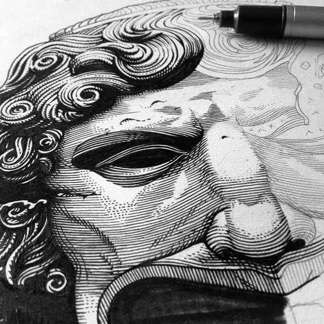 #workinprogress for a new artwork 🗿#wip