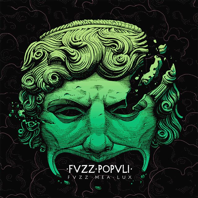 Fvzz Popvli is a roman brand new #psychedelic #rock, very #fuzz driven, ensemble with a strong #classical #roman concept at its core. Here's the artwork for their first record and a couple of shots documenting the #process for it. 
A custom #typography has been made for it also.
🗿🎸✒️